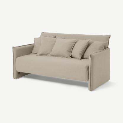 An Image of Medina Large Double Sofa Bed, Almond