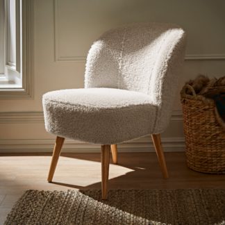 An Image of Elsie Cocktail Chair  Sandstone Sherpa Sandstone