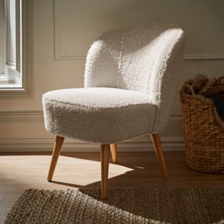 An Image of Elsie Cocktail Chair  Sandstone Sherpa Sandstone