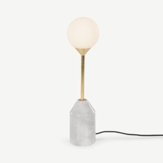 An Image of Faye Table Lamp, Brass and Marble