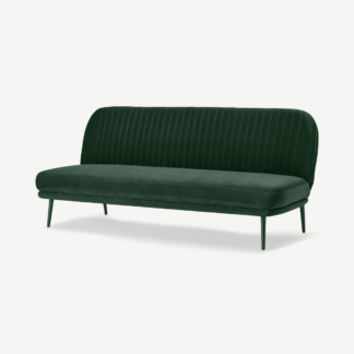 An Image of Sylvie Click Clack Sofa Bed, Moss Green Velvet