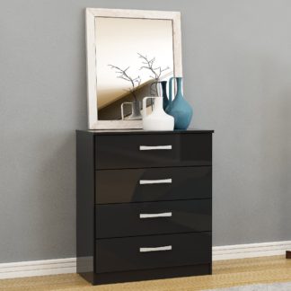 An Image of Lynx 4 Drawer Chest Black