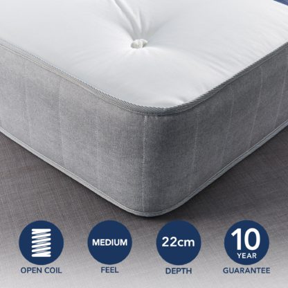 a461c2a2fc544e3f45e735b4130a504be060829a6fd5e742686dcd5552ed9c17.jpg An Image of Fogarty Just Right Extra Comfort Open Coil Mattress White