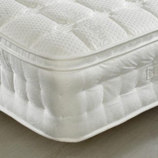 An Image of Anti-Bed Bug 1500 Pocket Sprung Memory, Latex and Reflex Foam Pillow Top Mattress - 4ft6 Double (135 x 190 cm)