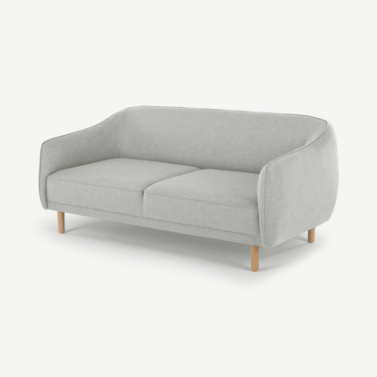 An Image of Haring 3 Seater Sofa, Silver Grey