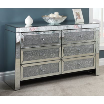 An Image of Vienna Mirrored 6 Drawer Chest