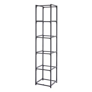 An Image of Modular 6 Shelf Black Frame Black