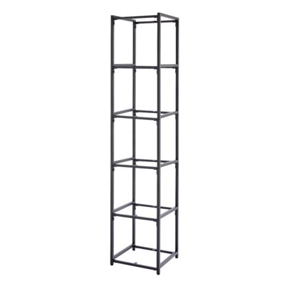 An Image of Modular 6 Shelf Black Frame Black