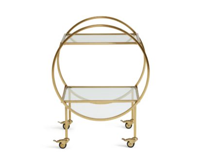 An Image of Habitat Kayleigh Drinks Trolley - Brass