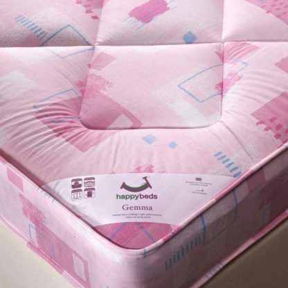 An Image of Gemma Pink Spring Kids Mattress - 4ft Small Double (120 x 190 cm)