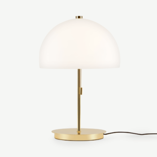 An Image of Collet Dome Table Lamp, Brass & Opal Glass