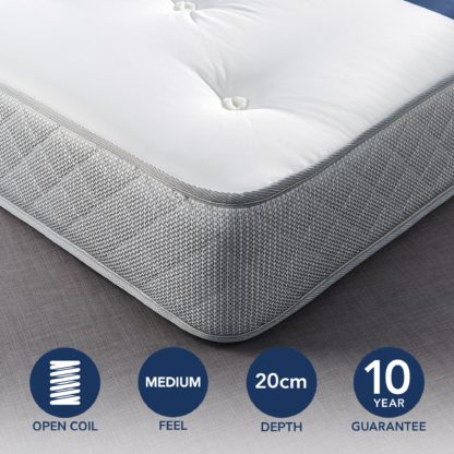 An Image of Fogarty Just Right Open Coil Mattress White