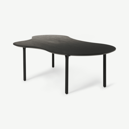 An Image of Zaragoza Organic Coffee Table, Charcoal Black