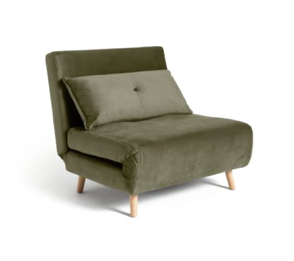 An Image of Habitat Roma Single Chairbed - Sage Green