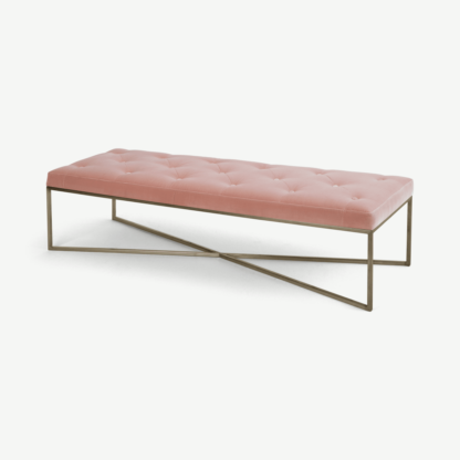 ab7780f3f4cf0ab38cbc9d84381bc7cbf97303b5031944e3424da6f58b0ed5e2-1.png An Image of Julianne Ottoman, Blush Pink Cotton Velvet