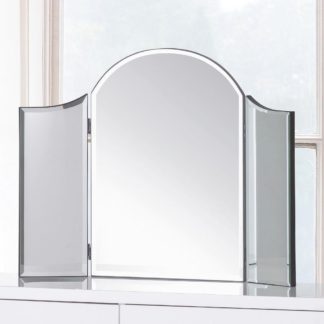 An Image of Canto Glass Curved Dressing Table Mirror - 65 cm x 50 cm