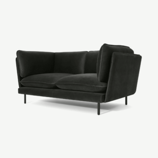 An Image of Wes 2 Seater Sofa, Mourne Grey Velvet
