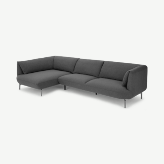 An Image of Inka Left Hand Facing Chaise End Corner Sofa, Marl Grey