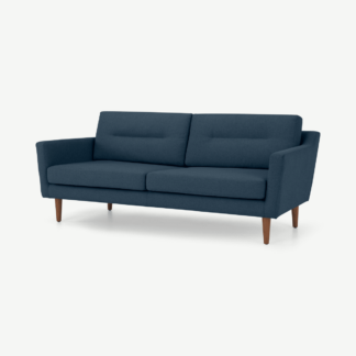 An Image of Walker 3 Seater Sofa, Orleans Blue