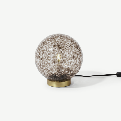 An Image of Julia Table Lamp, Tortoiseshell Glass & Brass