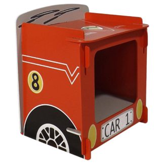 An Image of Red Racing Car Children's Bedside Table