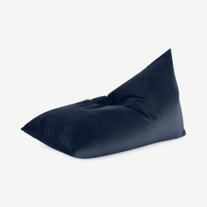 An Image of Andra Bean Bag, Royal Blue Velvet