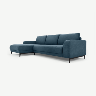 An Image of Luciano Left Hand Facing Chaise End Corner Sofa, Orleans Blue
