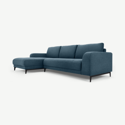 An Image of Luciano Left Hand Facing Chaise End Corner Sofa, Orleans Blue