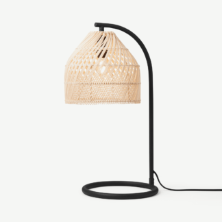 An Image of Java Overreach Table Lamp, Natural Rattan