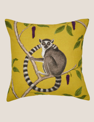 An Image of M&S Sanderson Pure Cotton Jackfruit Embroidered Cushion