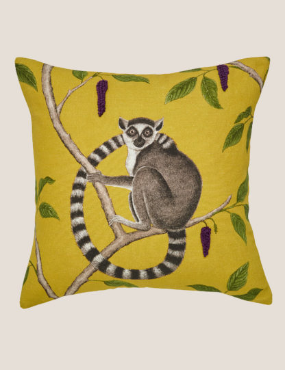 An Image of M&S Sanderson Pure Cotton Jackfruit Embroidered Cushion