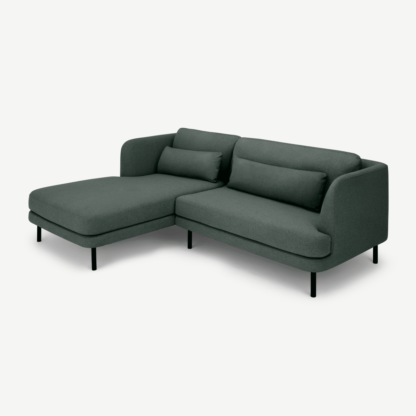 An Image of Herman Left Hand Facing Chaise End Corner Sofa, Woodland Green