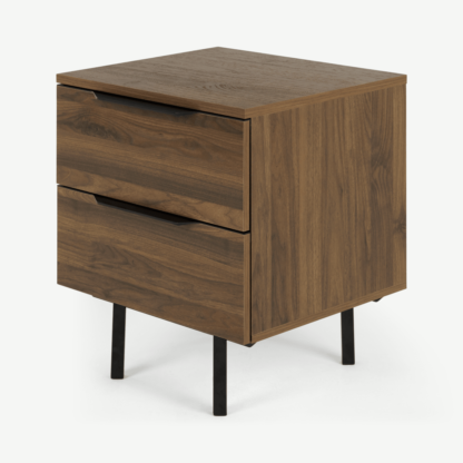 b5b19c9df1c3f762bdd6078db4a1798ecf5ef6da485d8da6ffc527a528cebfc4-1.png An Image of Damien Bedside Table, Walnut & Black
