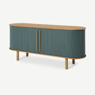 An Image of Tambo Sideboard, Oak & Ocean Blue