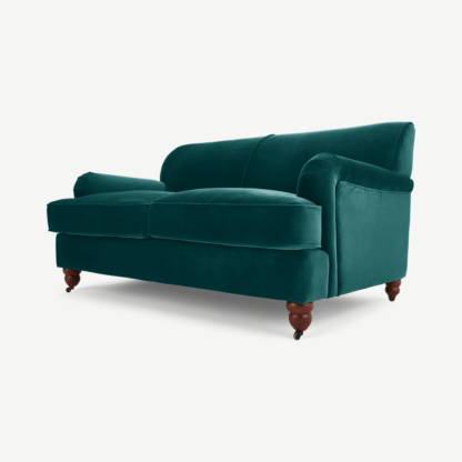 An Image of Orson 2 Seater Sofa, Seafoam Blue Velvet