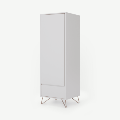 An Image of Elona Single wardrobe, Grey & Copper