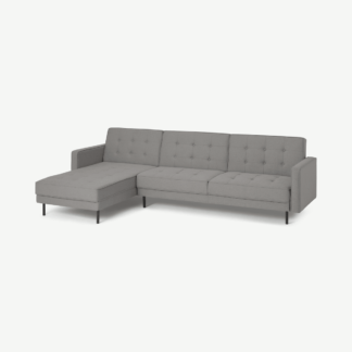 An Image of Rosslyn Left Hand Facing Chaise End Click Clack Sofa Bed, Cinder Grey