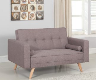 An Image of Ethan Grey Medium Fabric Sofa Bed
