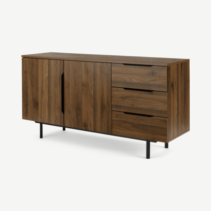 An Image of Damien Sideboard, Walnut & Black