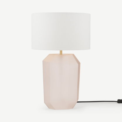 An Image of Aquari Glass Table Lamp, Pink