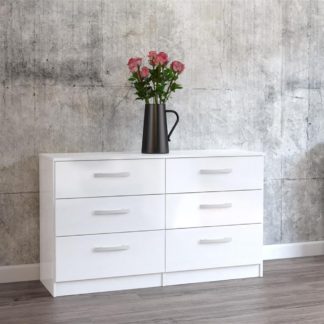 An Image of Lynx 6 Drawer Chest White