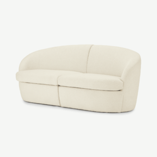 An Image of Reisa 2 Seater Sofa, Whitewash Boucle