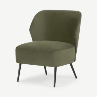 An Image of Topeka Accent Armchair, Sycamore Green Velvet
