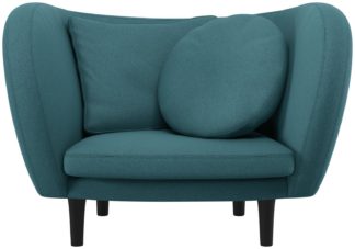 An Image of Habitat Arya Fabric Armchair - Teal