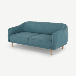 An Image of Haring 3 Seater Sofa, Azure Blue