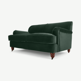 An Image of Orson 2 Seater Sofa, Autumn Green Velvet