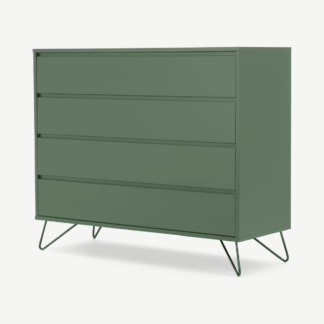 An Image of Elona Chest of Drawers, Fern Green & Black