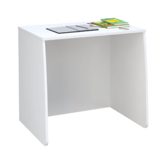 An Image of Loft Station White Wooden Desk