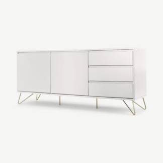 An Image of Elona Sideboard, Ivory White & Brass