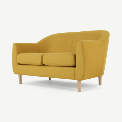 An Image of Tubby 2 Seater Sofa, Retro Yellow